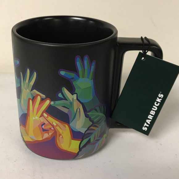 Starbucks Other - Starbucks American Sign Language Asl Hand Movements Coffee Mug, 12 Fl Oz